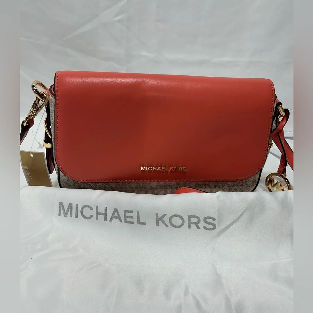 NWT Michael Kors Bedford Legacy Large Logo & Leather Crossbody + Duster - Picture 6 of 6